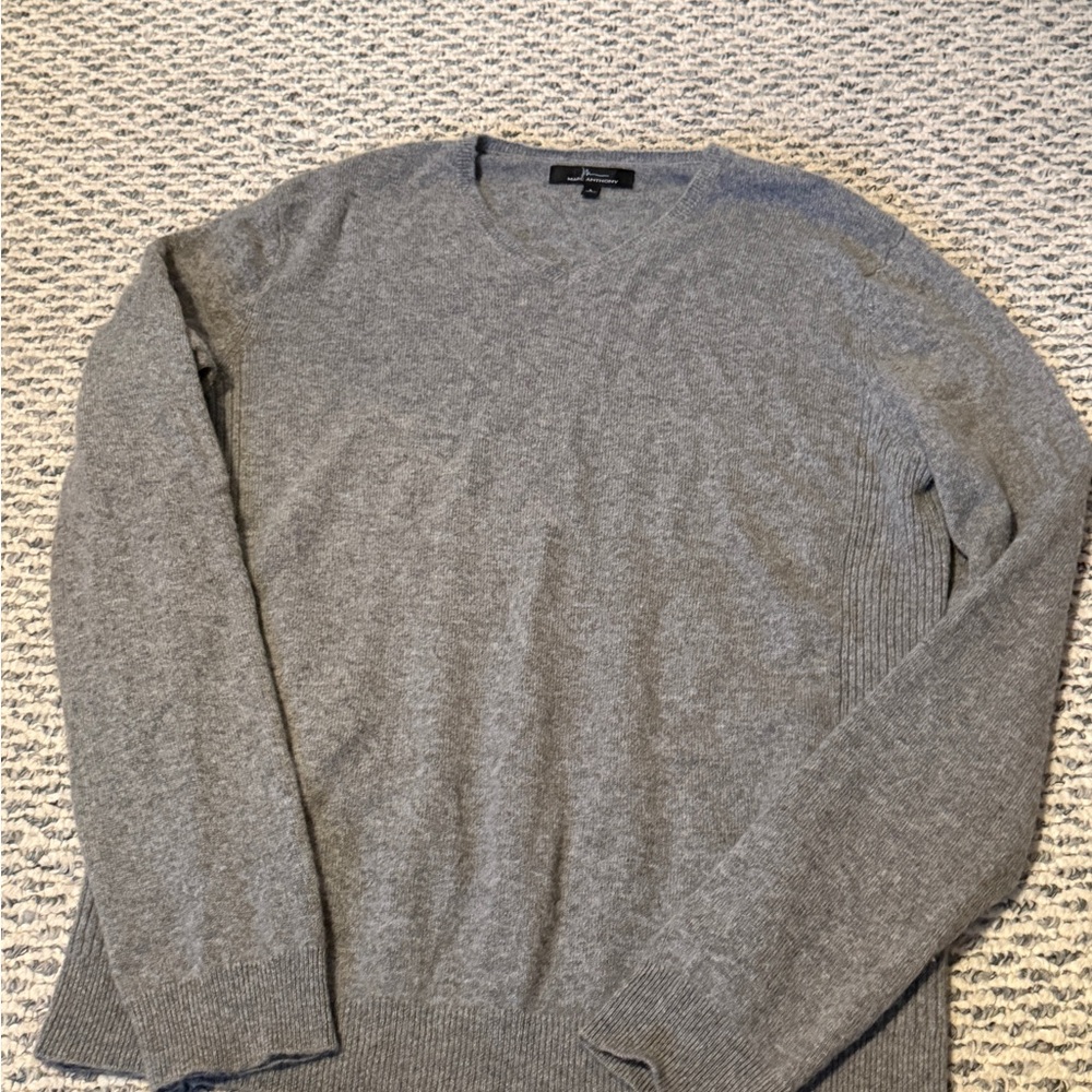 Marc Anthony Charcoal Cashmere Crewneck Sweater